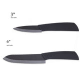 Ceramic Knife Set Black Zirconia Blade