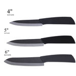 Ceramic Knife Set Black Zirconia Blade