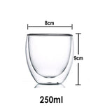 Heat Resistant Double Wall Glass Mugs