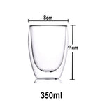 Heat Resistant Double Wall Glass Mugs