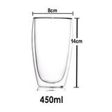 Heat Resistant Double Wall Glass Mugs