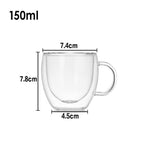 Heat Resistant Double Wall Glass Mugs