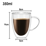 Heat Resistant Double Wall Glass Mugs