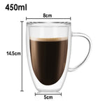 Heat Resistant Double Wall Glass Mugs