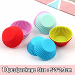 Silicone Mold Heart Cupcake 6pcs