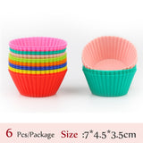 Silicone Mold Heart Cupcake 6pcs