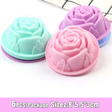 Silicone Mold Heart Cupcake 6pcs