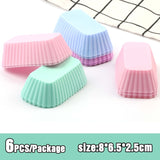 Silicone Mold Heart Cupcake 6pcs